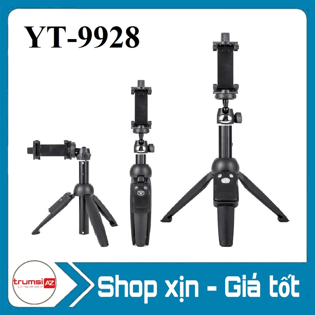 Gậy Chụp Hình Kiêm Tripod Đa Năng YT-9928 Có Remote Bluetooth - Gậy Tự Sướng Kiêm Tripod 3 Chân Chắc Chắn