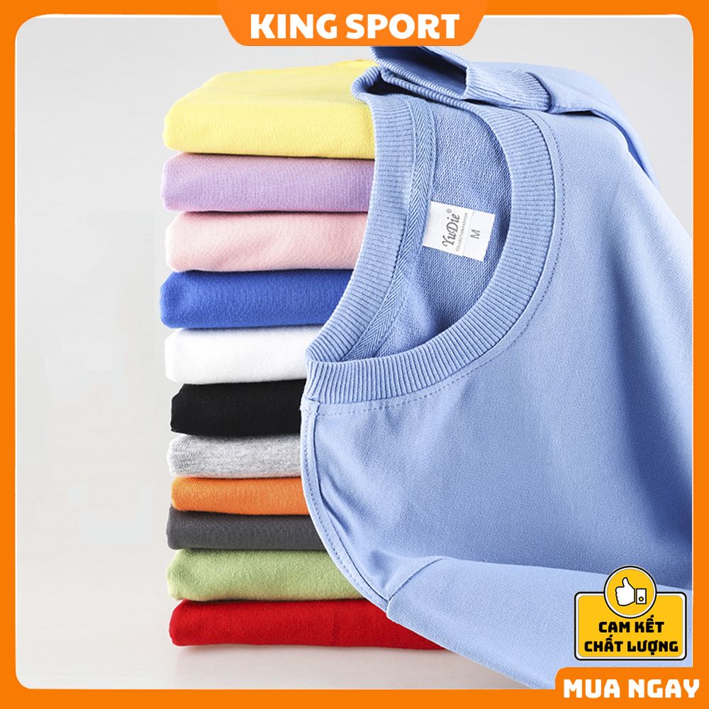 Áo sweater nam nữ nỉ trơn nhiều màu unisex phong cách hàn quốc KING SPORT Áo sweater nỉ form rộng dài tay lót nỉ ấm áp