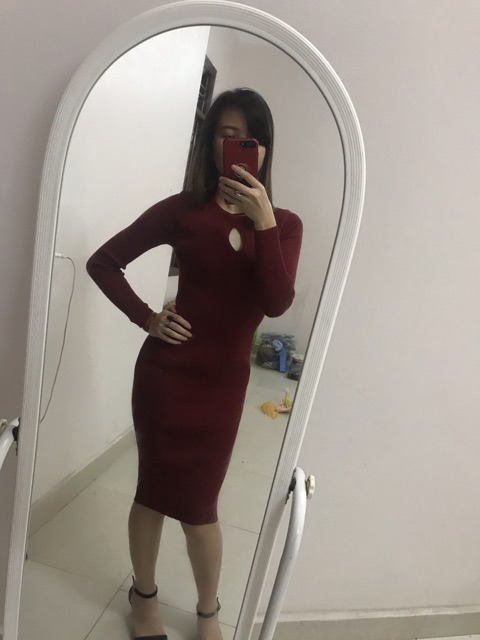 Đầm len nhũ body khoét ngực | BigBuy360 - bigbuy360.vn