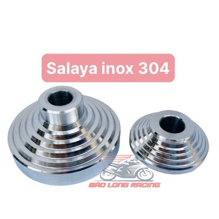 Canh đùm trước Salaya Inox 304 gắn xe máy Sirius,Exciter,Jupiter....1 cặp Siêu Đẹp Rẻ Dầy