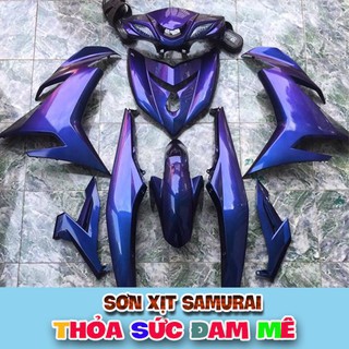 COMBO sơn Samurai Lót-Nền-Màu-Bóng đầy đủ sơn mâm xe máy màu 3D Titan T901