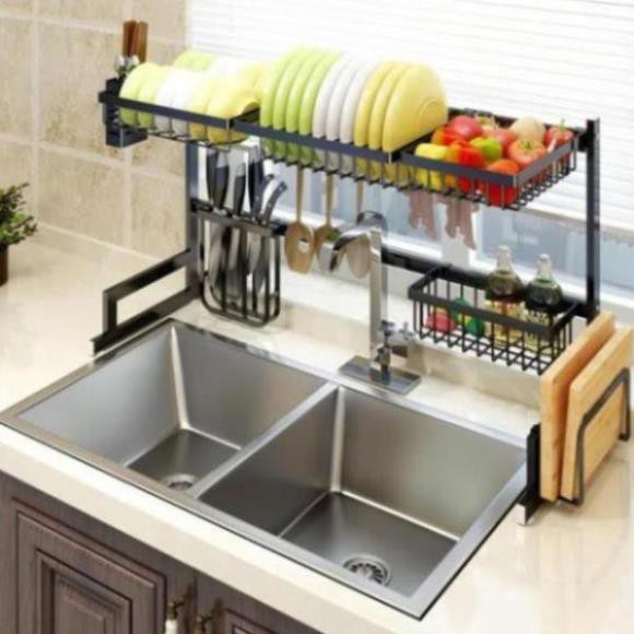 Kệ Đựng Bát Đĩa❤️FREESHIP❤️ Kệ Để Chén Đĩa Thông Minh Trên Bồn Rửa Bát Sơn Đen Cao Cấp | BigBuy360 - bigbuy360.vn