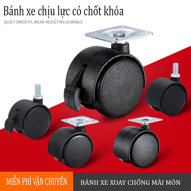 Bánh xe chịu lực - Bánh Xe Lăn Đế Bắt Vít-40mm