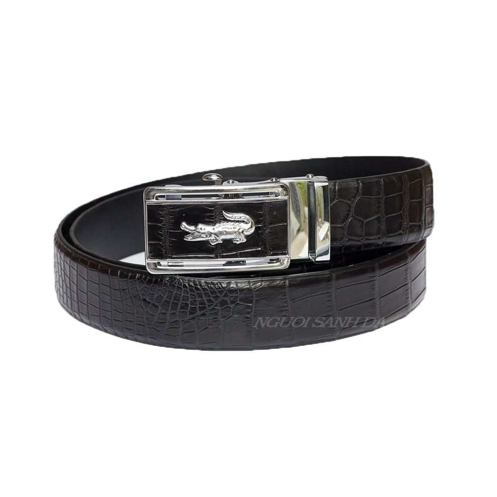 Thắt lưng cá sấu liền nguyên con NGƯỜI SÀNH DA - Bảo hành 24 tháng