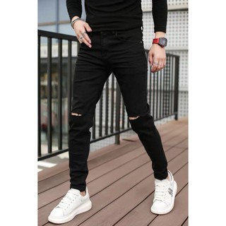 Quần Jean Nam Đen  Trơn Co Giãn | BigBuy360 - bigbuy360.vn