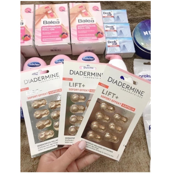 Viên nang dưỡng da collagen Diadermine Lift Sofort Effekt giảm nếp nhăn - Shop Viloet