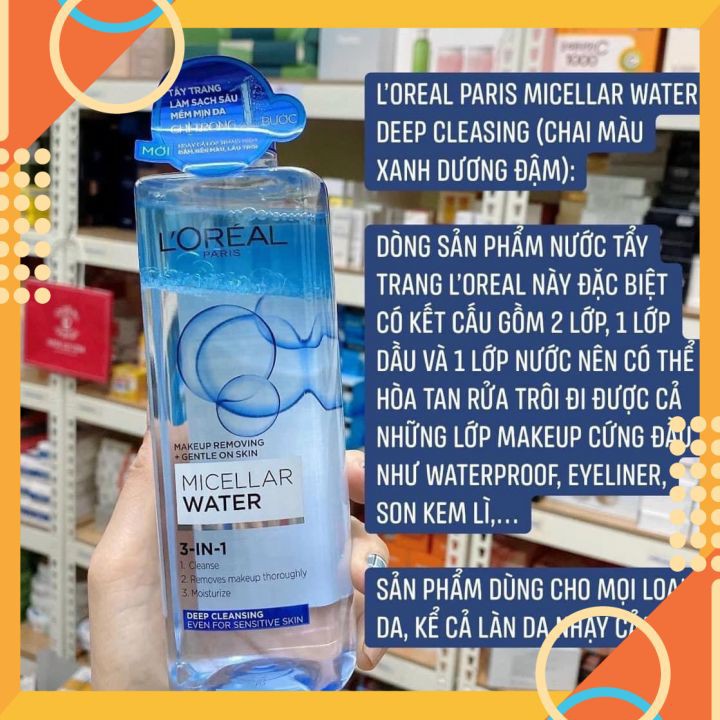 Nước Tẩy Trang L’Oréal Micellar Water 3-in-1 Deep Cleansing Pháp 400ml [ Chính - Hãng ] | BigBuy360 - bigbuy360.vn