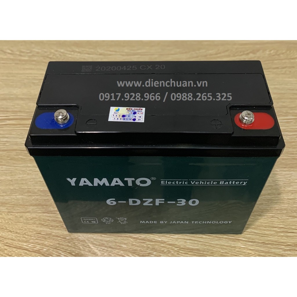 [Mã 12LSSALE giảm 100% đơn 50k] Ắc quy xe đạp điện 12V 30Ah Yamato 6-DZF-30 (6-DZM-30 / 6DZF30)