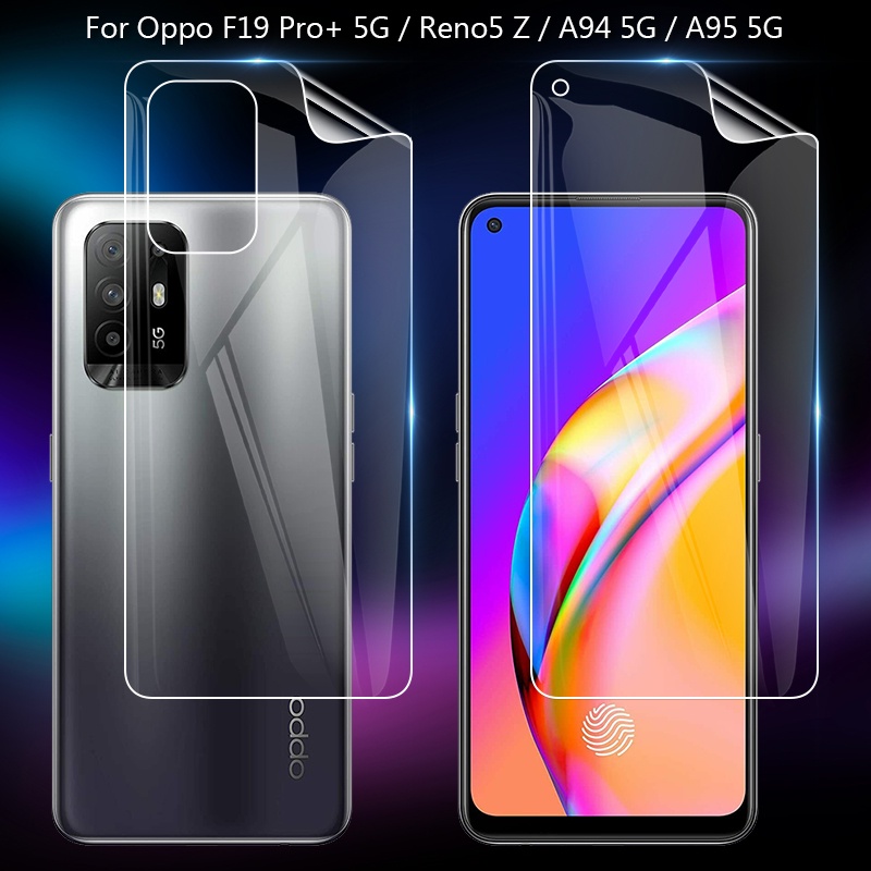 Phim Hydrogel Siêu Mỏng Cho Oppo F19 Pro Plus Reno 5 Reno5 Z F Lite A94 A95 5G A74 4G TPU Mềm Mặt Trước Full Cover Bảo Vệ Màn Hình Phim Bảo Vệ Trong Suốt (Không Phải Kính Cường Lực)