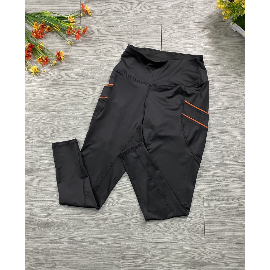 quần dài nữ túi phối sọc màu ,thể thao gym-yoga