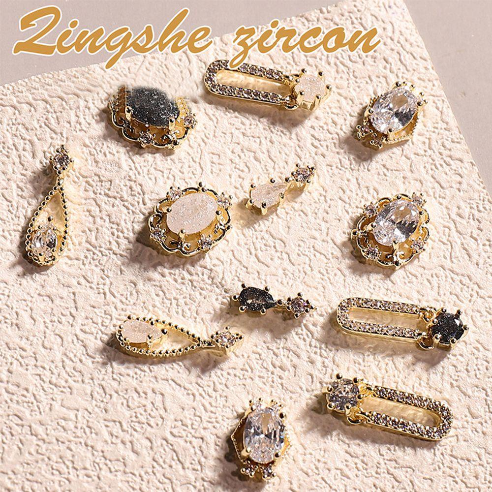 Móng tay đen Cbeza.Phụ Kiện Trang Trí Móng Tay Hình Giọt Nước Thời Trang