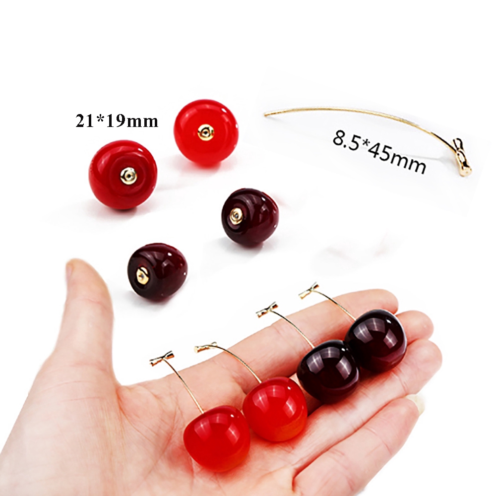 Bông tai hình quả cherry đáng yêu cho nữ