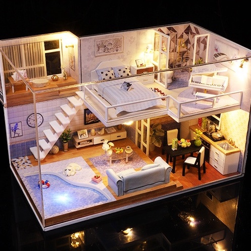 Nhà mô hình tự lắp ráp DIY - Great house M016B