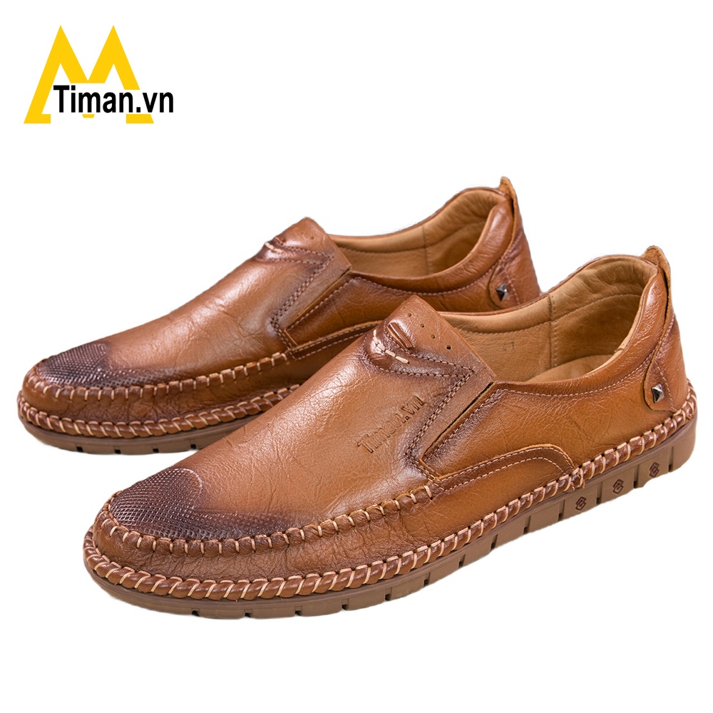 [Mã INCU50 giảm 50K đơn 250K] Giày lười nam da bò TIMAN NT94 cao cấp êm chân sang trọng bền bỉ bảo hành 5 năm