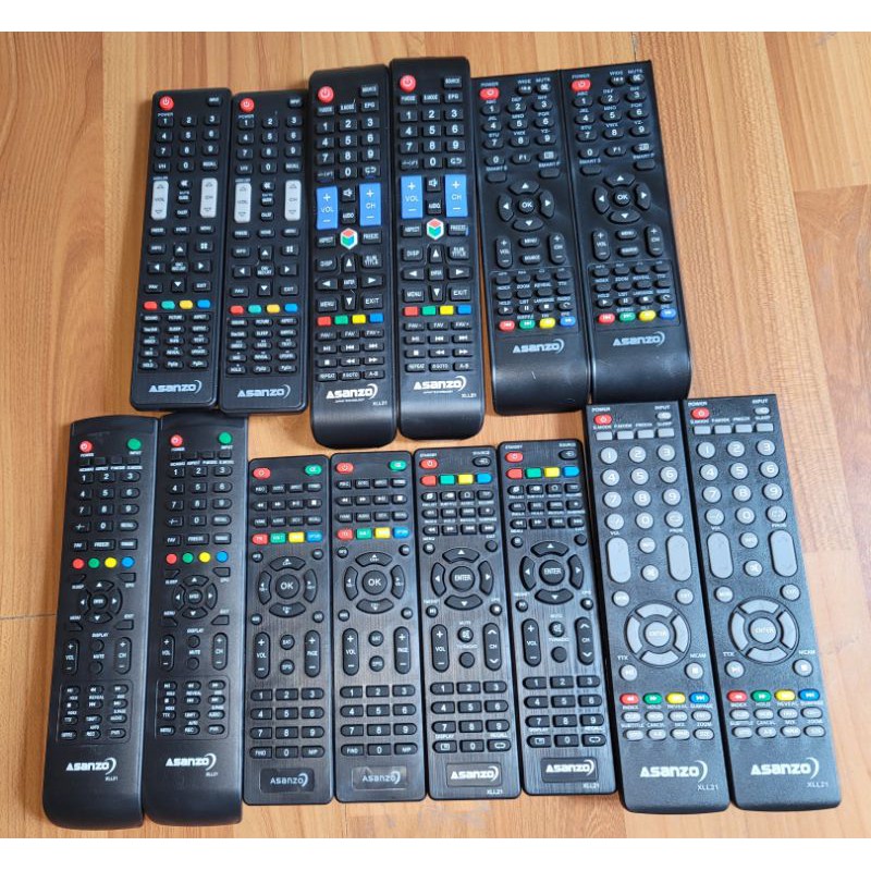 7 loại remote tivi ASANZO, điều khiển tivi ASANZO loại Smart và không Smart.