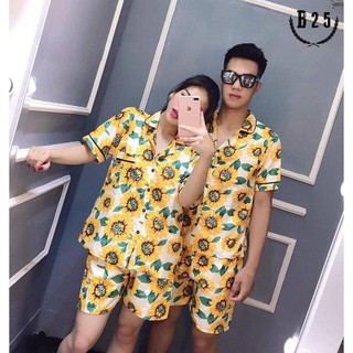 Đồ bộ hướng dương trắng siêu xinh cho nữ