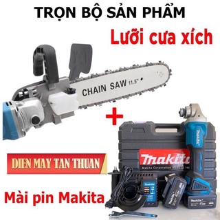[Free Ship] Máy Cắt Pin | Máy Mài Pin Makita Không Chổi Than 3 Tốc Độ Lõi Đồng 100%. Tặng Kèm Bộ Nam Cưa Xích
