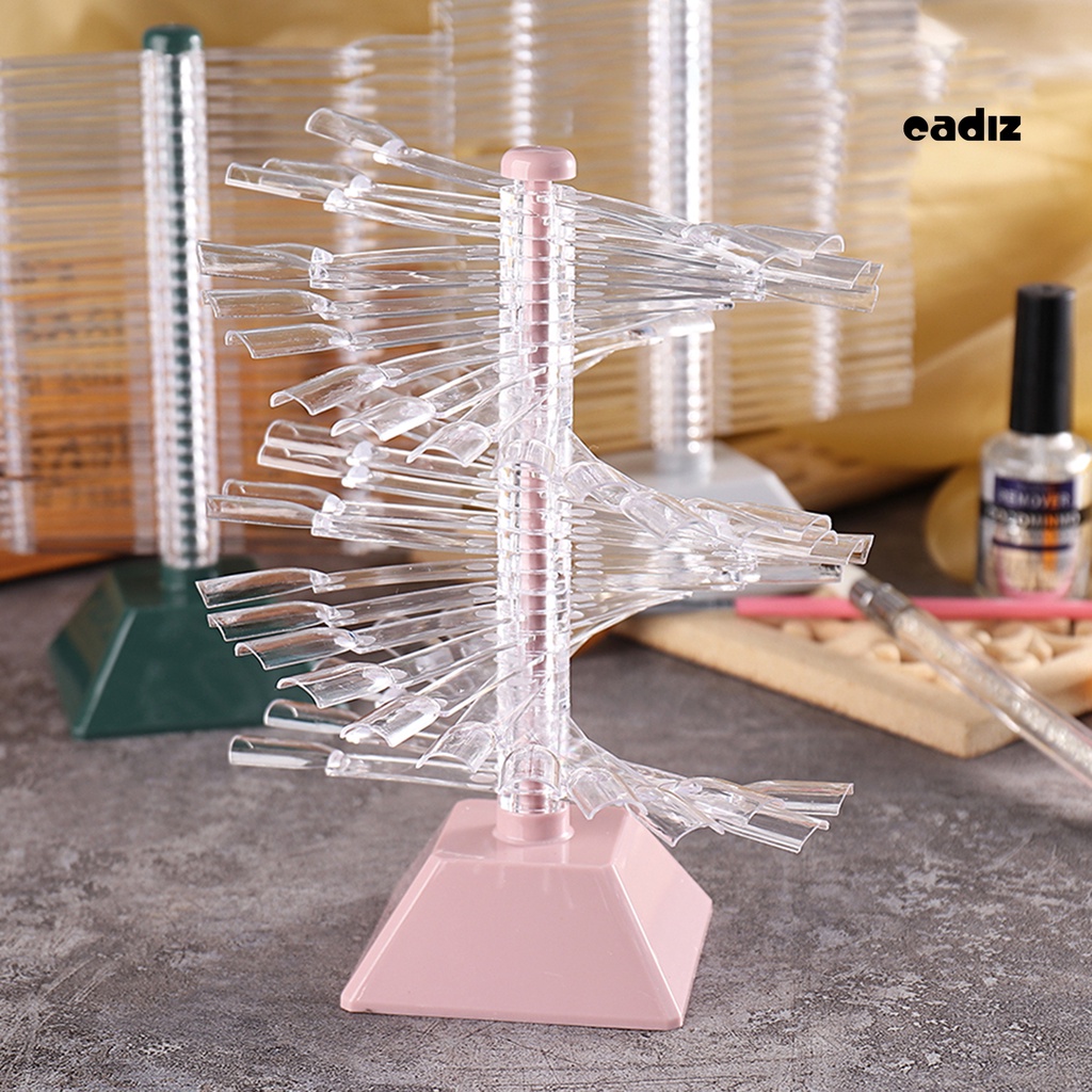 1 Bộ Giá Đỡ Trưng Bày Móng Tay Giả Xoắn Ốc Gọn Nhẹ Tái Sử Dụng Được DIY