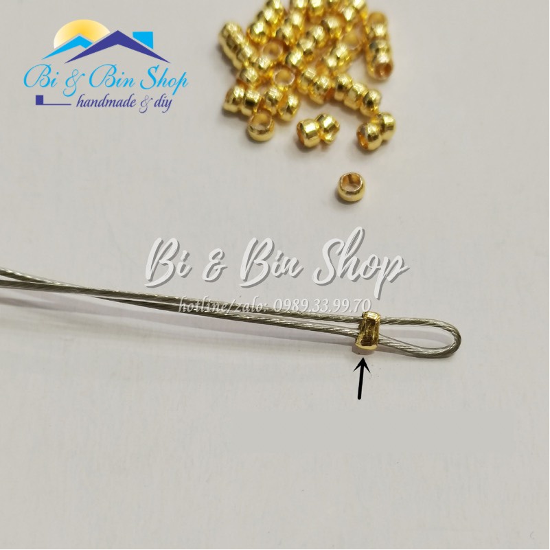 Gói Hạt Bi Kẹp Chặn Hạt Chuỗi Làm Dây Chuyền, Vòng Đeo Tay Trang Sức Handmade