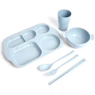 Combo 2 bộ khay ăn dặm lúa mạch 6 món