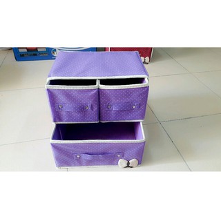 tủ vải 3 ngăn 2 tầng