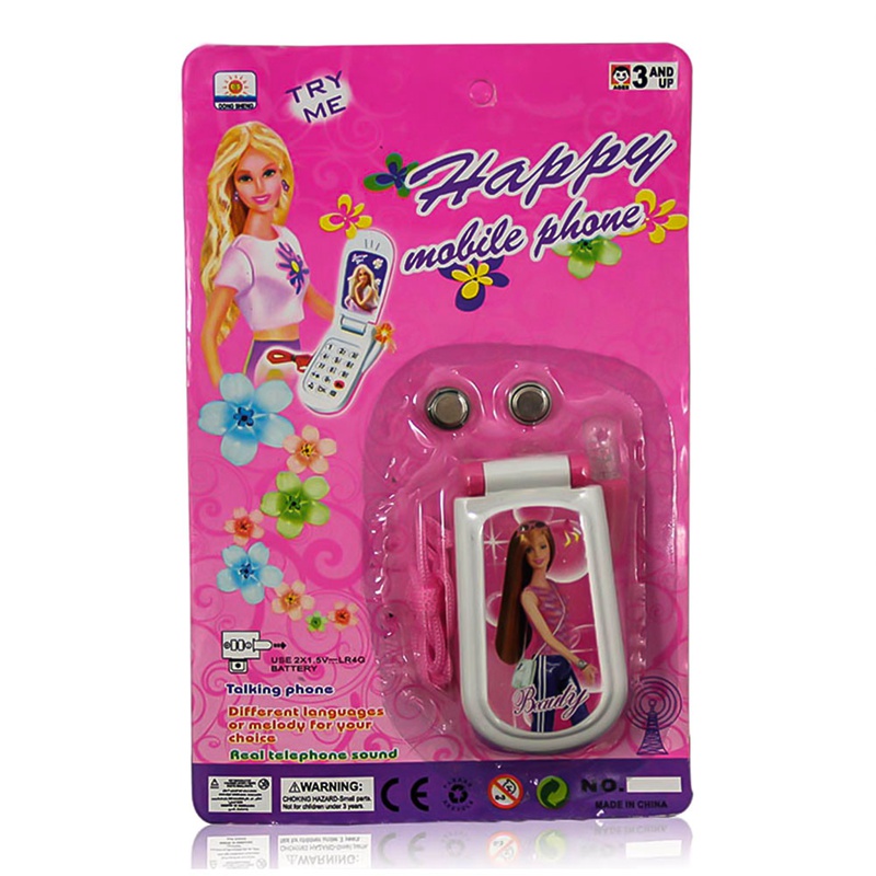 Điện Thoại Đồ Chơi Hình Búp Bê Barbie Xinh Xắn Cho Bé