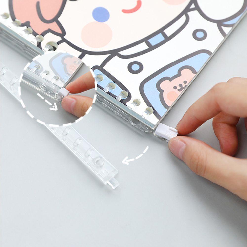 Sổ Tay QUINTON B5 Bìa PVC Dày Dặn Họa Tiết Thỏ Đơn Giản Tháo Rời Được