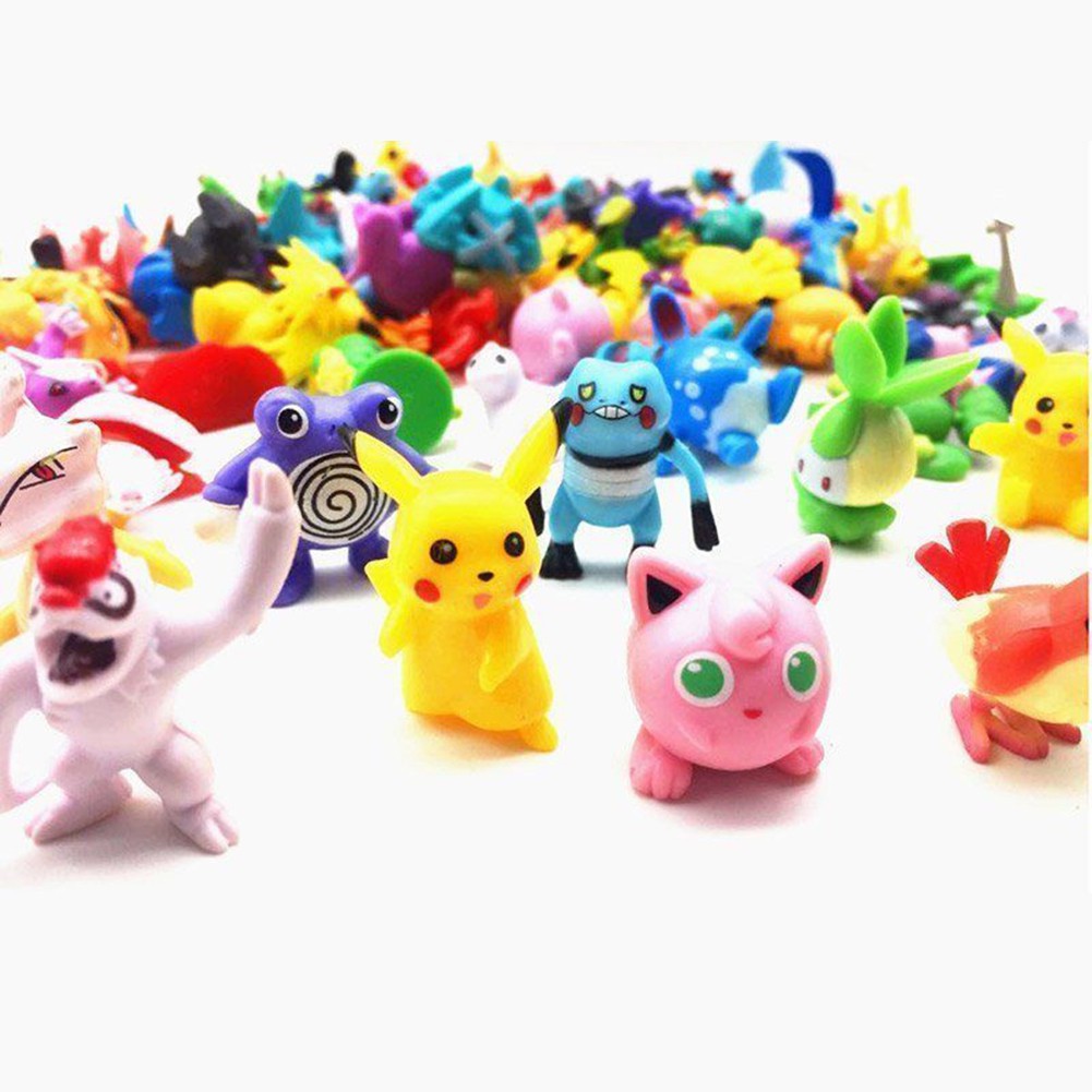Mới Bộ 144 mô hình đồ chơi Pokemon Go Vinyl 3cm