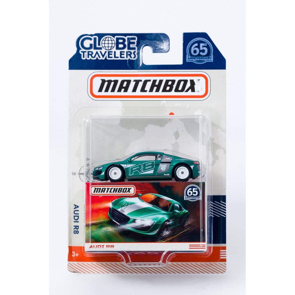 (Premium bánh cao su) MATCHBOX 2018 GLOBE TRAVELERS AUDI R8 (new)