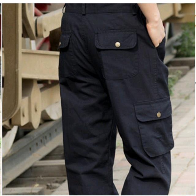 Quần yếm vải cotton dày dặn chống bỏng chống mài mòn bảo hộ lao động