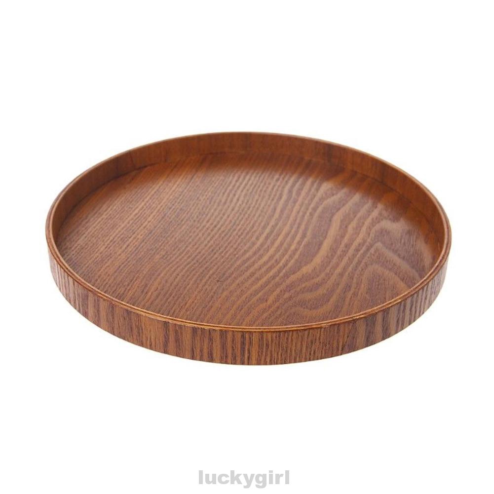 Khay bằng gỗ hình tròn có 3 kích cỡ để đựng ấm trà và cốc trà