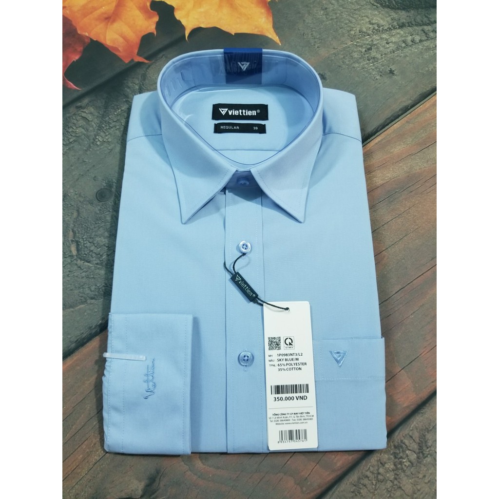 Aó sơ mi nam dài tay Việt Tiến màu xanh da trời , chính hãng , cao cấp – form suông  REGULAR- tà bầu . SHOP HỨA | BigBuy360 - bigbuy360.vn