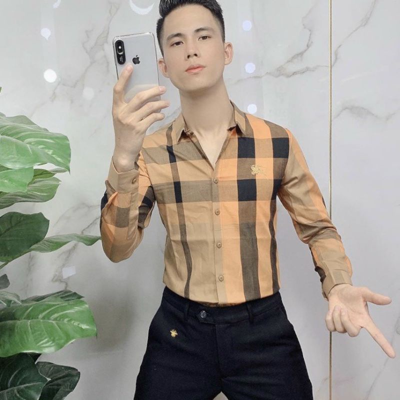 Áo sơ mi nam dài tay BBR kẻ nhiều màu caro ,chất liệu cotton thoáng mát, không nhăn, không bai xù