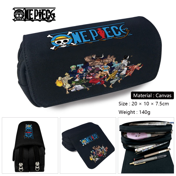 Túi Đựng Bút Bằng Vải Canvas In Hình One Piece Độc Đáo Xinh Xắn