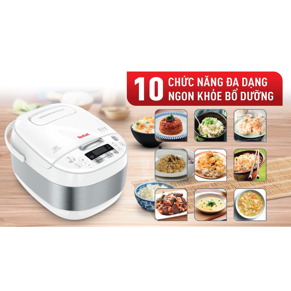 [Mã ELTEFALWL4 giảm 10% đơn 500K] Nồi cơm điện tử Tefal RK752168 - 1.8L, 750W