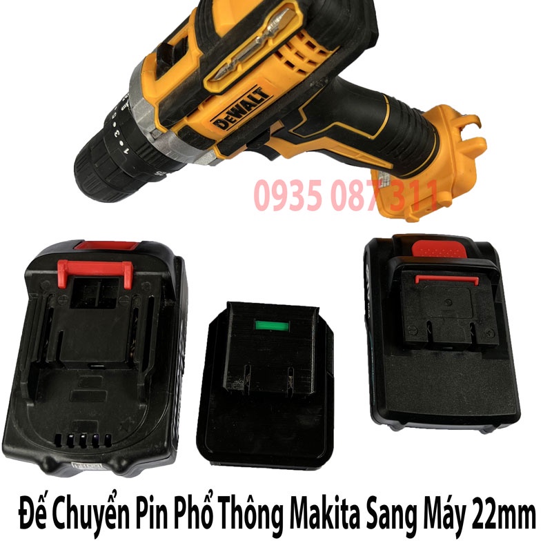 Đế Chuyển Pin Makita Sang Máy Chân 22mm HÌNH ẢNH THỰC TẾ