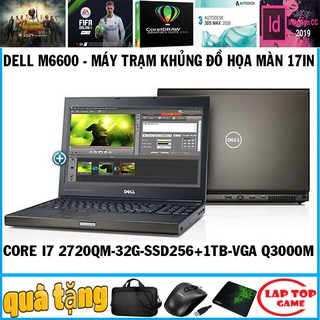 Dell Precision M6600 quái vật đồ họa Core i7-2720MQ, laptop cũ chơi game cơ bản đồ họa