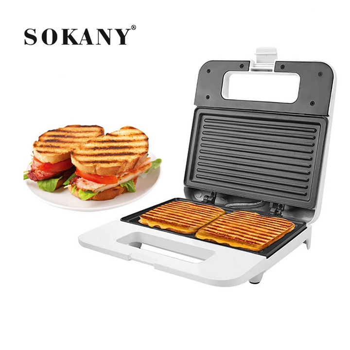 Máy kẹp bánh mỳ, Nướng bánh Hotdog Sandwich công suất 750W, làm nóng nhanh, thiết kế nhỏ gọn