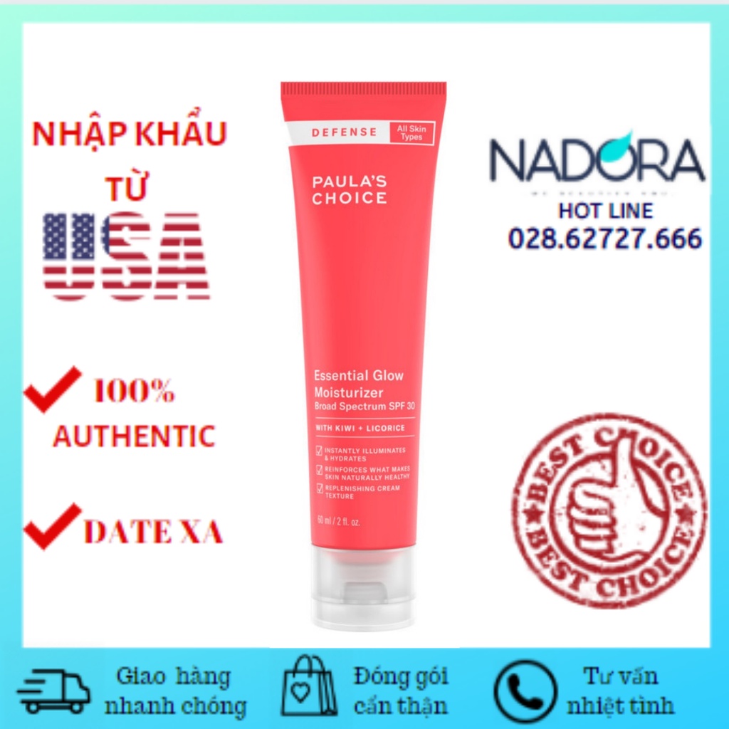 Kem Dưỡng Ban Ngày PAULA'S CHOICE DEFENSE ESSENTIAL GLOW MOISTURIZER SPF30
