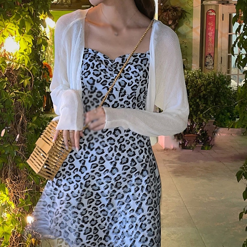 Áo Cardigan Dệt Kim Tay Dài Màu Sắc Đơn Giản Phong Cách Hàn Quốc