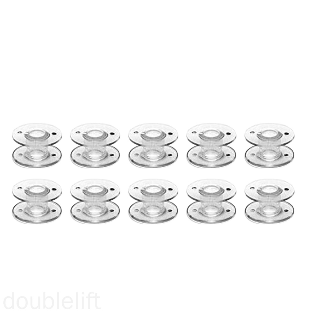 10pcs Sewing Machine Thread Bobbin Plastic Transparent Thread Spool Replacement for CS-100T/CS-6000/CS-6000i/CS-6000T doublelift store