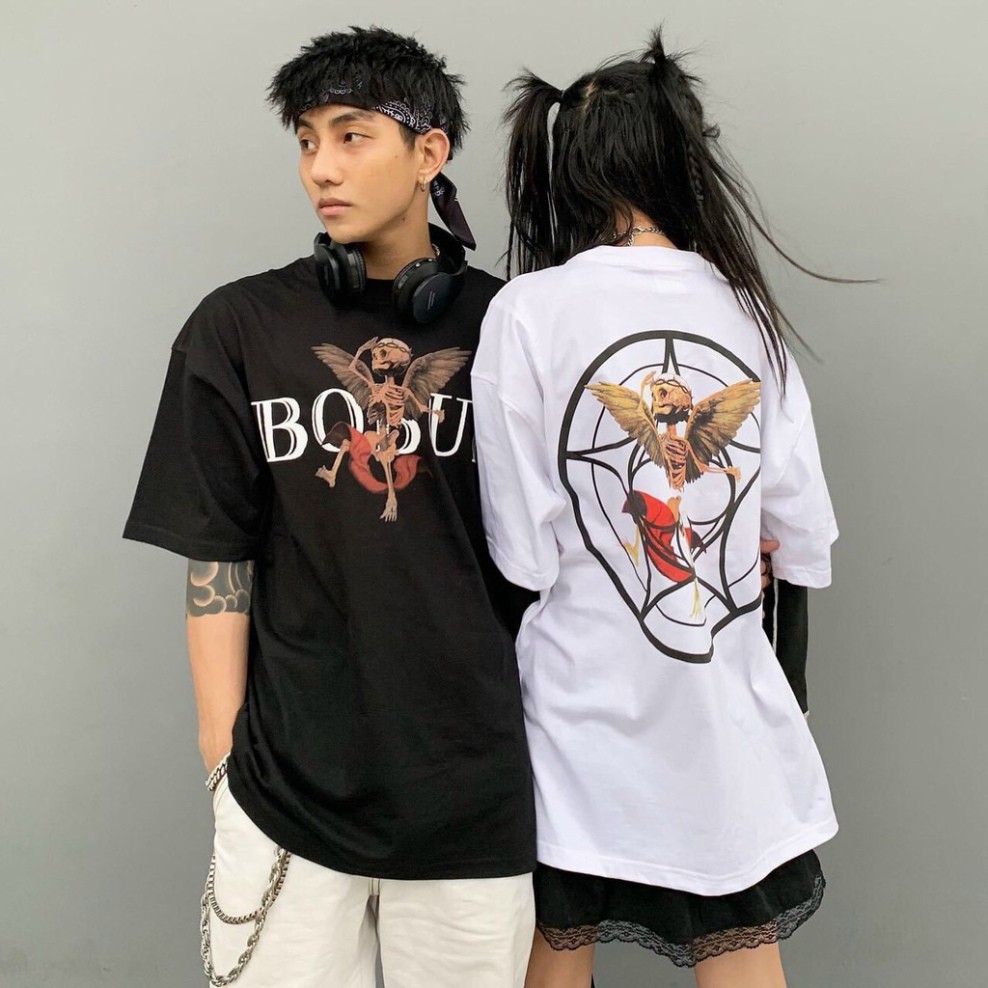 Áo Thun Tay Lỡ Unisex - Áo Thun Nam Nữ Form Rộng BOBUI 2 Màu Siêu Hot - LP.STORE (Toni Shop)