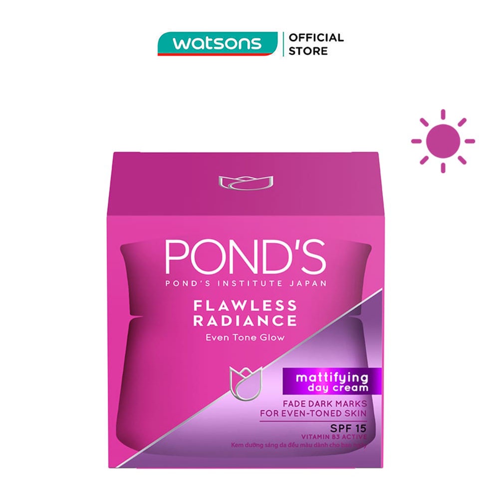 Kem Dưỡng Ẩm Ban Ngày Pond's Flawless Radiance Mattifying Day Cream SPF15 PA++ Làm Đều Màu Da 50g