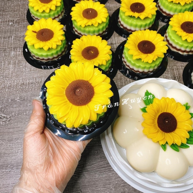 Khuôn Silicone Hướng Dương 2 Mảnh Lớn