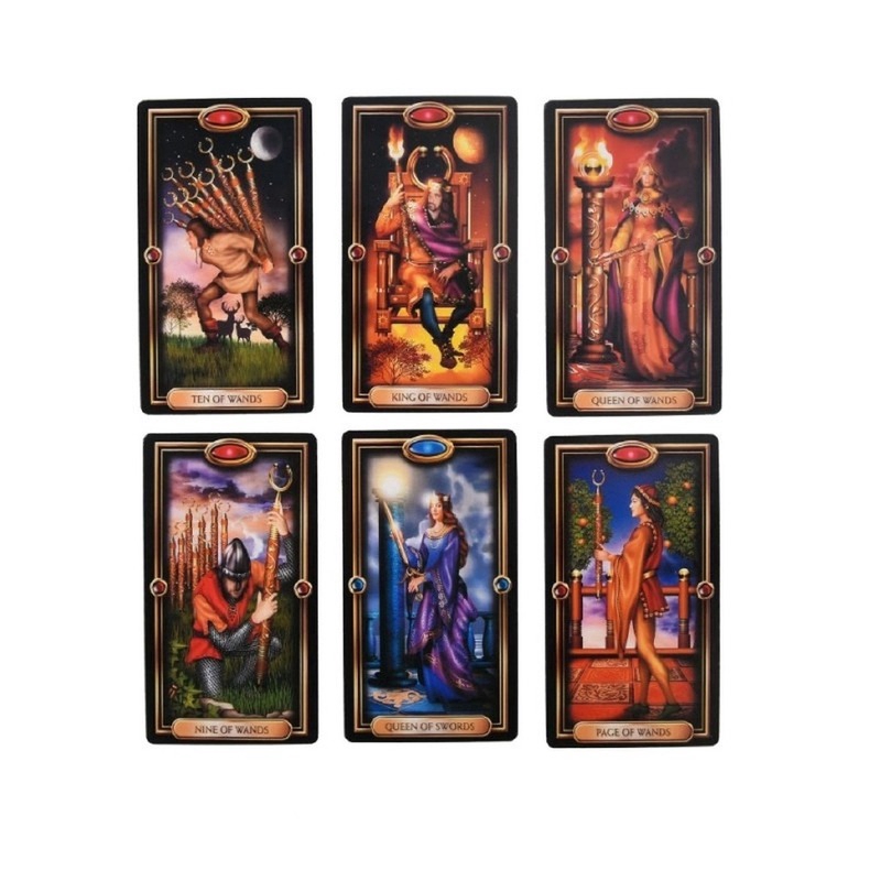 ❤Ready Stock！Fast!!❤Bộ bài Tarot The Gilded Tarot Card Party Playing Card Games