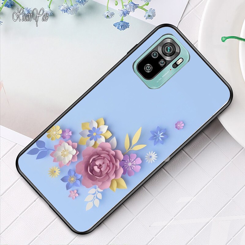 Ốp lưng phủ bóng Xiaomi Mi 11 lite note 10 / note 10 pro / K40 gaming - K40 pro - Poco F3 poco X3 pro họa tiết  Hoa