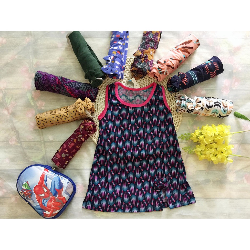 Combo 4 váy cotton xẻ đùi cho bé gái Song An Eco(Mầu sắt bất kỳ)