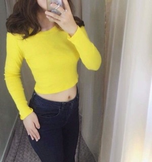 ÁO THUN GAN TAY DÀI CROPTOP