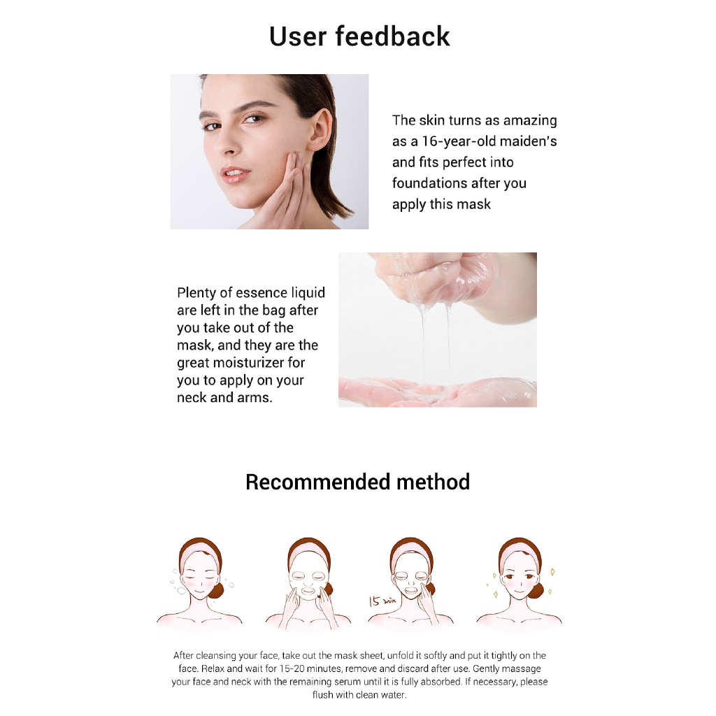 Mặt nạ serum hoa hồng BREYLEE nuôi dưỡng chăm sóc làm da tươi sáng hiệu quả