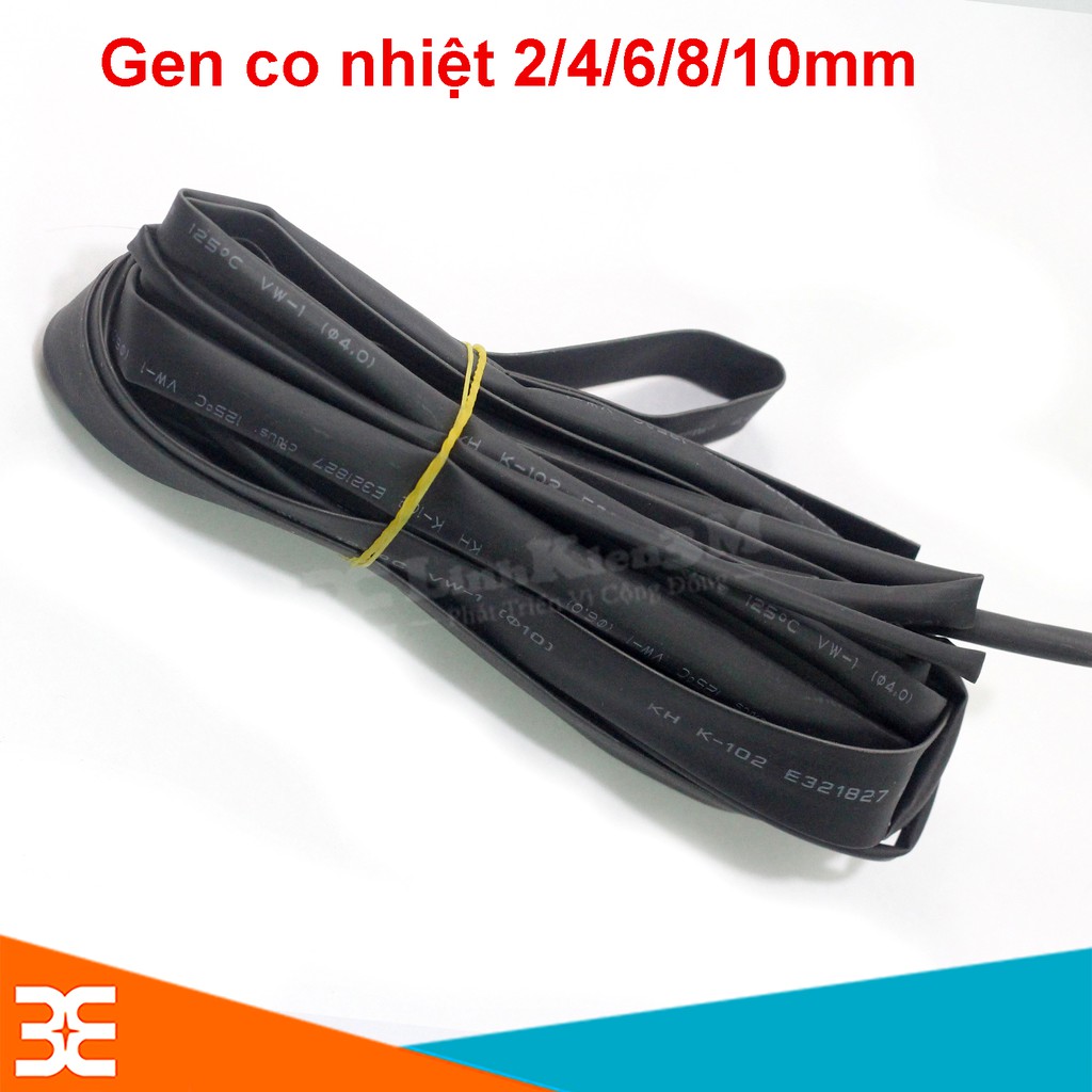 Combo gen co nhiệt, cách điện 2/4/6/8/10mm 5 sợi 1m